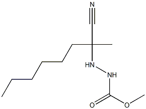 2-(1-Cyano-1-methylheptyl)hydrazine-1-carboxylic acid methyl ester Struktur