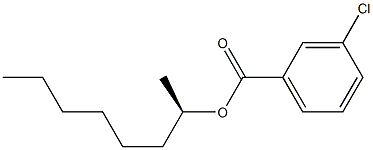 (-)-m-Chlorobenzoic acid (R)-1-methylheptyl ester Struktur