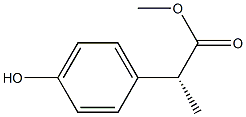 [R,(-)]-2-(p-Hydroxyphenyl)propionic acid methyl ester Struktur