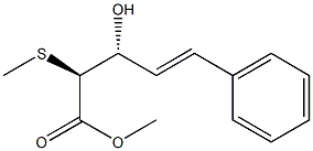 (2S,3R)-2-(Methylthio)-3-hydroxy-5-phenyl-4-pentenoic acid methyl ester Struktur