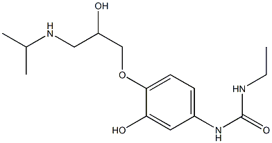 1-Ethyl-3-[3-hydroxy-4-[2-hydroxy-3-[isopropylamino]propoxy]phenyl]urea Struktur