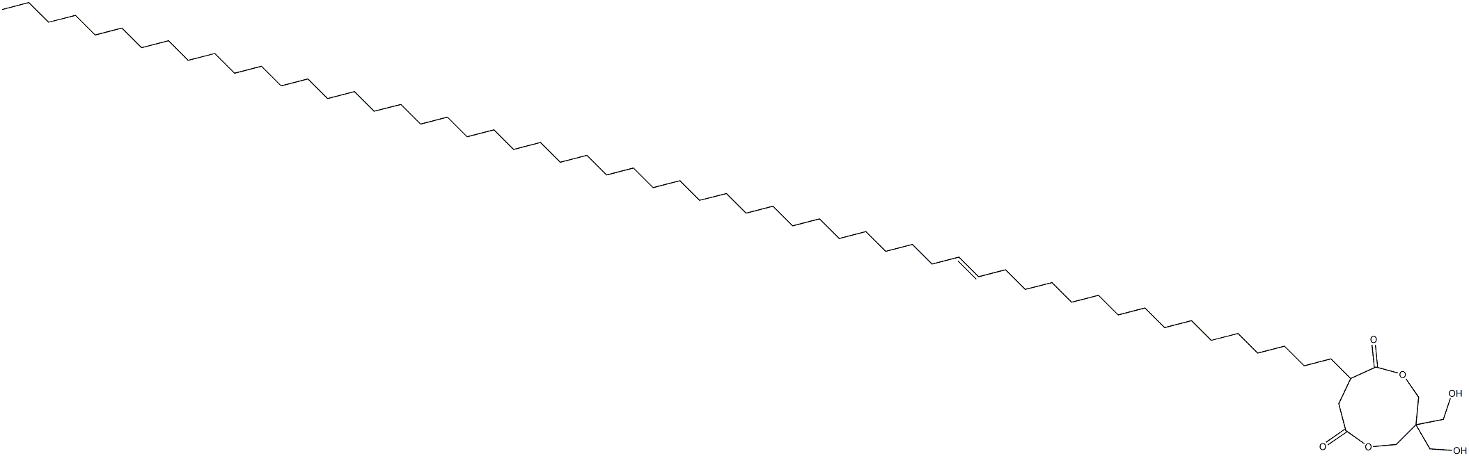 3,3-Bis(hydroxymethyl)-8-(16-octapentacontenyl)-1,5-dioxacyclononane-6,9-dione Struktur