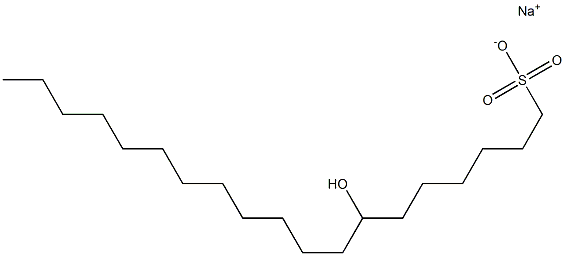 7-Hydroxynonadecane-1-sulfonic acid sodium salt Struktur