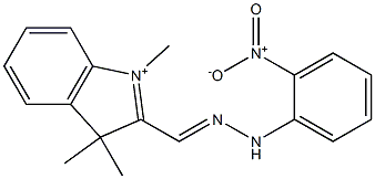 1,3,3-Trimethyl-2-[[2-(2-nitrophenyl)hydrazono]methyl]-3H-indolium Struktur