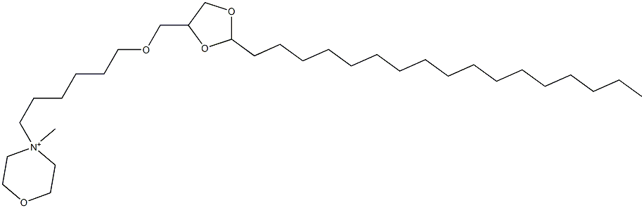 4-[6-(2-Heptadecyl-1,3-dioxolan-4-ylmethoxy)hexyl]-4-methylmorpholinium Struktur