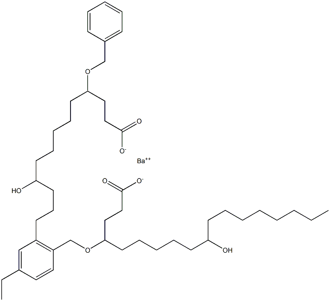 Bis(4-benzyloxy-10-hydroxystearic acid)barium salt Struktur