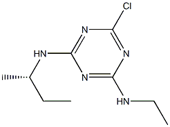 N-Ethyl-N'-[(S)-1-methylpropyl]-6-chloro-1,3,5-triazine-2,4-diamine Struktur