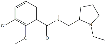 N-[(1-Ethyl-2-pyrrolidinyl)methyl]-2-methoxy-3-chlorobenzamide Struktur