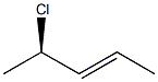 [E,R,(-)]-4-Chloro-2-pentene Struktur