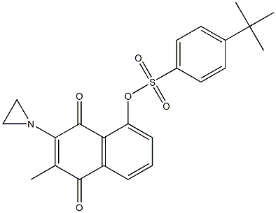 3-(1-Aziridinyl)-2-methyl-5-(4-tert-butylphenylsulfonyloxy)-1,4-naphthoquinone Struktur