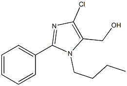 1-Butyl-2-phenyl-4-chloro-5-hydroxymethyl-1H-imidazole Struktur