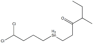 1-(Dichlorobutylstannyl)-4-methyl-3-hexanone Struktur