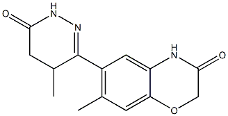 6-[(1,4,5,6-Tetrahydro-4-methyl-6-oxopyridazin)-3-yl]-7-methyl-4H-1,4-benzoxazin-3(2H)-one Struktur