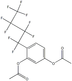 4-(Nonafluorobutyl)benzene-1,3-diol diacetate Struktur