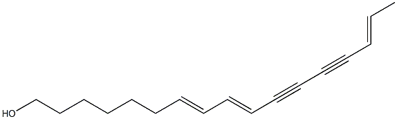 (7E,9E,15E)-7,9,15-Heptadecatriene-11,13-diyn-1-ol Struktur