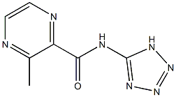 3-Methyl-N-(1H-tetrazol-5-yl)pyrazine-2-carboxamide Struktur