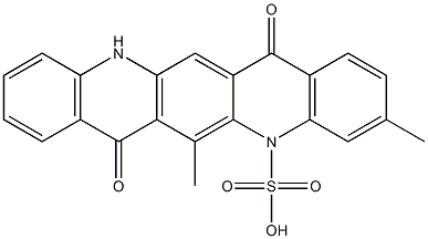 5,7,12,14-Tetrahydro-3,6-dimethyl-7,14-dioxoquino[2,3-b]acridine-5-sulfonic acid Struktur