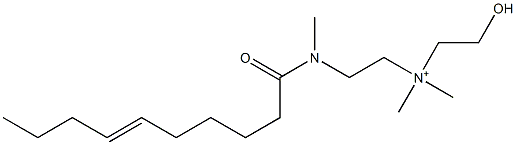 2-[N-(6-Decenoyl)-N-methylamino]-N-(2-hydroxyethyl)-N,N-dimethylethanaminium Struktur