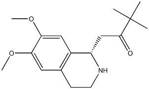 (1S)-6,7-Dimethoxy-1,2,3,4-tetrahydro-1-(tert-butylcarbonylmethyl)isoquinoline Struktur