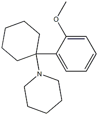 1-(Piperidin-1-yl)-1-(2-methoxyphenyl)cyclohexane Struktur