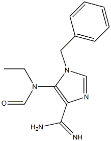 1-Benzyl-5-[formyl(ethyl)amino]-1H-imidazole-4-carboxamidine Struktur