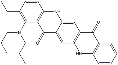 1-(Dipropylamino)-2-ethyl-5,12-dihydroquino[2,3-b]acridine-7,14-dione Struktur