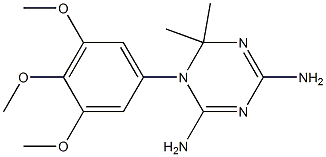 1-(3,4,5-Trimethoxyphenyl)-2,2-dimethyl-4,6-diamino-1,2-dihydro-1,3,5-triazine Struktur