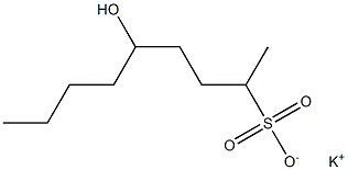 5-Hydroxynonane-2-sulfonic acid potassium salt Struktur