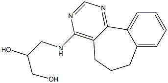 4-[(2,3-Dihydroxypropyl)amino]-6,7-dihydro-5H-benzo[6,7]cyclohepta[1,2-d]pyrimidine Struktur