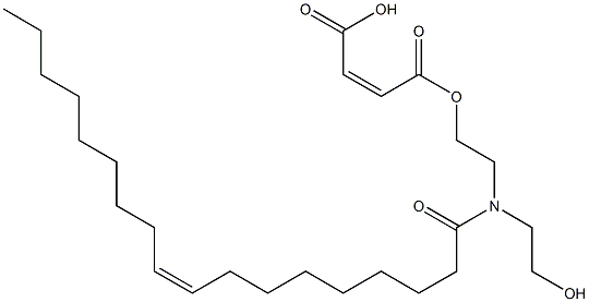 (Z)-2-Butenedioic acid hydrogen 1-[2-[(2-hydroxyethyl)[(Z)-1-oxo-9-octadecenyl]amino]ethyl] ester Struktur