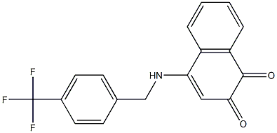 4-[[4-(Trifluoromethyl)benzyl]amino]naphthalene-1,2-dione Struktur