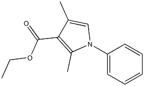 1-Phenyl-2,4-dimethyl-1H-pyrrole-3-carboxylic acid ethyl ester Struktur