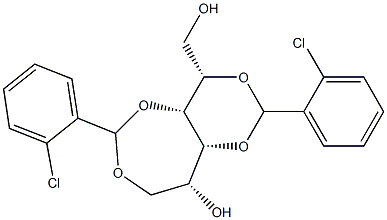 2-O,4-O:3-O,6-O-Bis(2-chlorobenzylidene)-D-glucitol Struktur