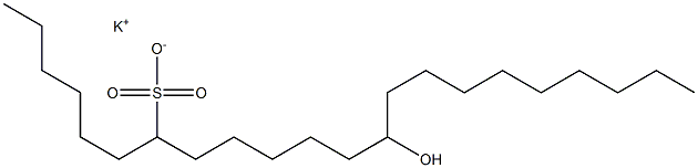 13-Hydroxydocosane-7-sulfonic acid potassium salt Struktur