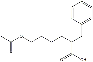 2-(4-Acetoxybutyl)-2-benzylacetic acid Struktur