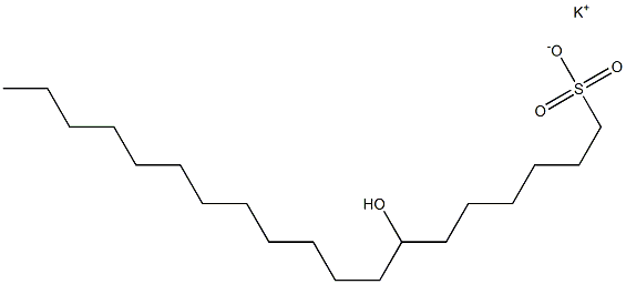 7-Hydroxynonadecane-1-sulfonic acid potassium salt Struktur