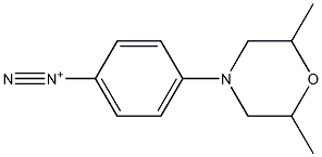 4-(2,6-Dimethyl-4-morpholinyl)benzenediazonium Struktur