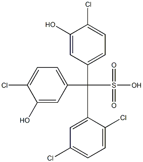 (2,5-Dichlorophenyl)bis(4-chloro-3-hydroxyphenyl)methanesulfonic acid Struktur