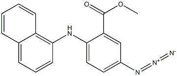 5-Azido-2-(1-naphtylamino)benzoic acid methyl ester Struktur