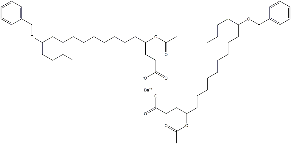 Bis(14-benzyloxy-4-acetyloxystearic acid)barium salt Struktur