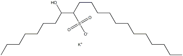 8-Hydroxyhenicosane-9-sulfonic acid potassium salt Struktur