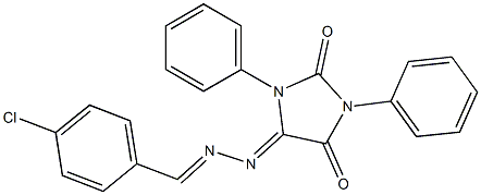 5-[2-(4-Chlorobenzylidene)hydrazono]-1,3-diphenyl-3,5-dihydro-1H-imidazole-2,4-dione Struktur