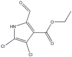 4,5-Dichloro-2-formyl-1H-pyrrole-3-carboxylic acid ethyl ester Struktur