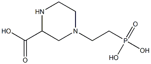 2-[3-Carboxy-1-piperazinyl]ethylphosphonic acid Struktur