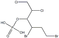 Phosphoric acid hydrogen (1,3-dibromopropyl)(2,3-dichloropropyl) ester Struktur