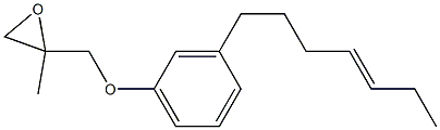 3-(4-Heptenyl)phenyl 2-methylglycidyl ether Struktur