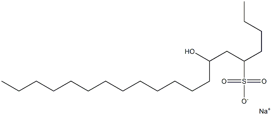 7-Hydroxyicosane-5-sulfonic acid sodium salt Struktur