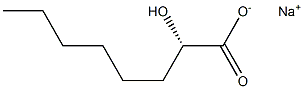 [S,(-)]-2-Hydroxyoctanoic acid sodium salt Struktur