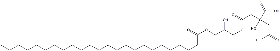 Citric acid dihydrogen 1-(2-hydroxy-3-tetracosanoyloxypropyl) ester Struktur