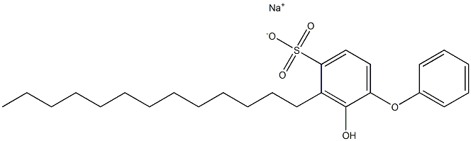 2-Hydroxy-3-tridecyl[oxybisbenzene]-4-sulfonic acid sodium salt Struktur